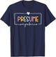 Retro Presume Competence Neurodiversity Therapist Teacher , Small, Black T-Shirt - T-Shirt | Navy