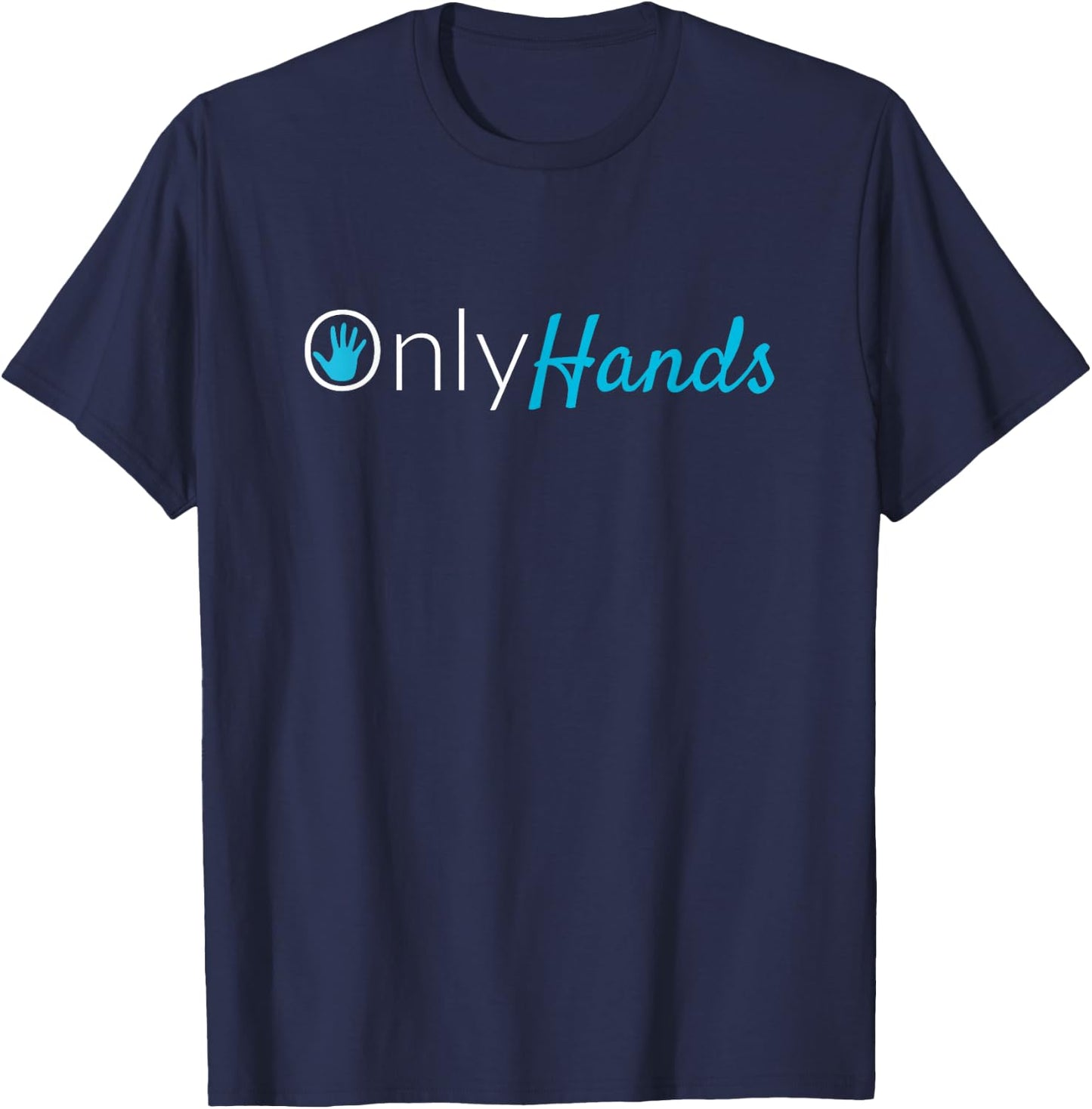 OnlyHands Zag Black , Small, Short Sleeve, Letter Print, Modern, Casual, Sports, Maternity, Travelling T-Shirt - T-Shirt | Navy