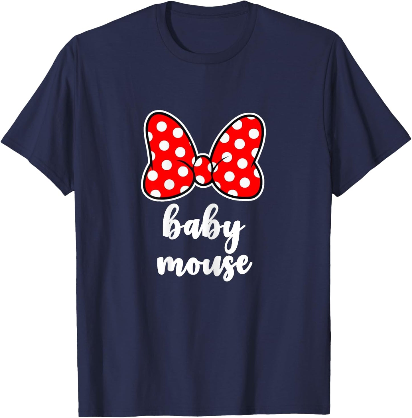 Kids Baby Mouse Bow Family Vacation - Youth, Toddler T-Shirt - T-Shirt | Navy