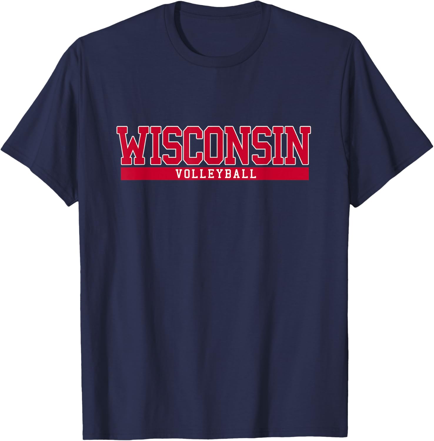 Wisconsin Volleyball T-Shirt - T-Shirt | Navy