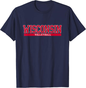 Wisconsin Volleyball T-Shirt - T-Shirt | Navy