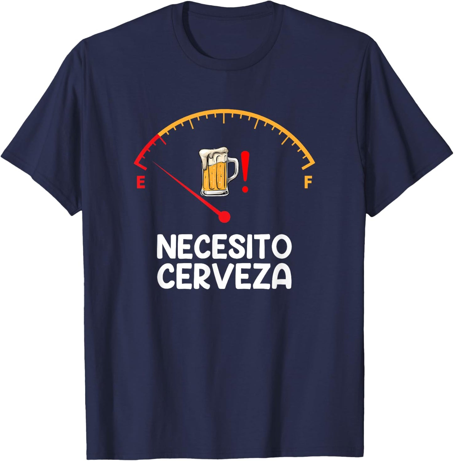 Necesito Cerveza, Funny Spanish quote i need beer T-Shirt - T-Shirt | Navy