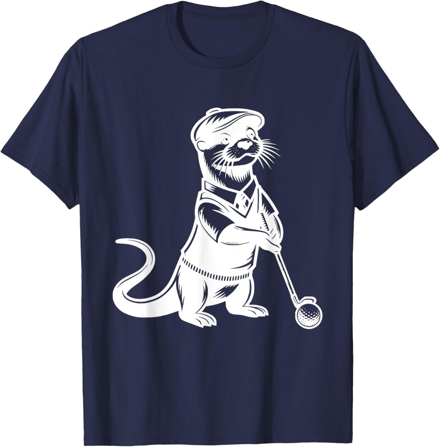 Otter Golf Funny Golfer Golfing Sports T-Shirt - T-Shirt | Navy