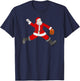 Baseball Santa Christmas No Hitter Pitcher Pitching Santa T-Shirt - T-Shirt | Navy