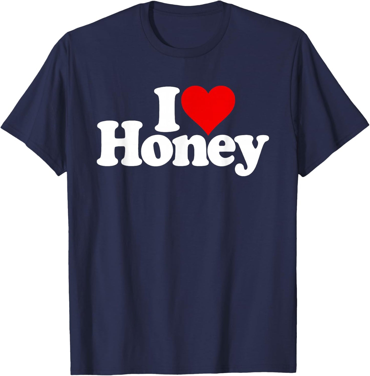 I Love Heart Honey T-Shirt - T-Shirt | Navy