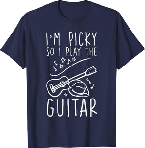 I'm Picky So I Play The Guitar T-Shirt - T-Shirt | Navy