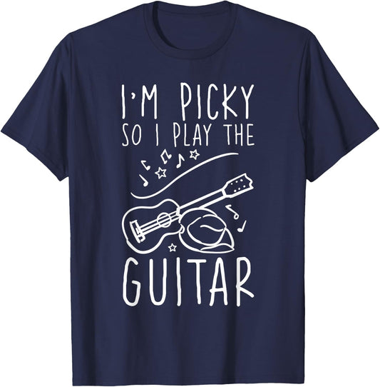 I'm Picky So I Play The Guitar T-Shirt - T-Shirt | Navy