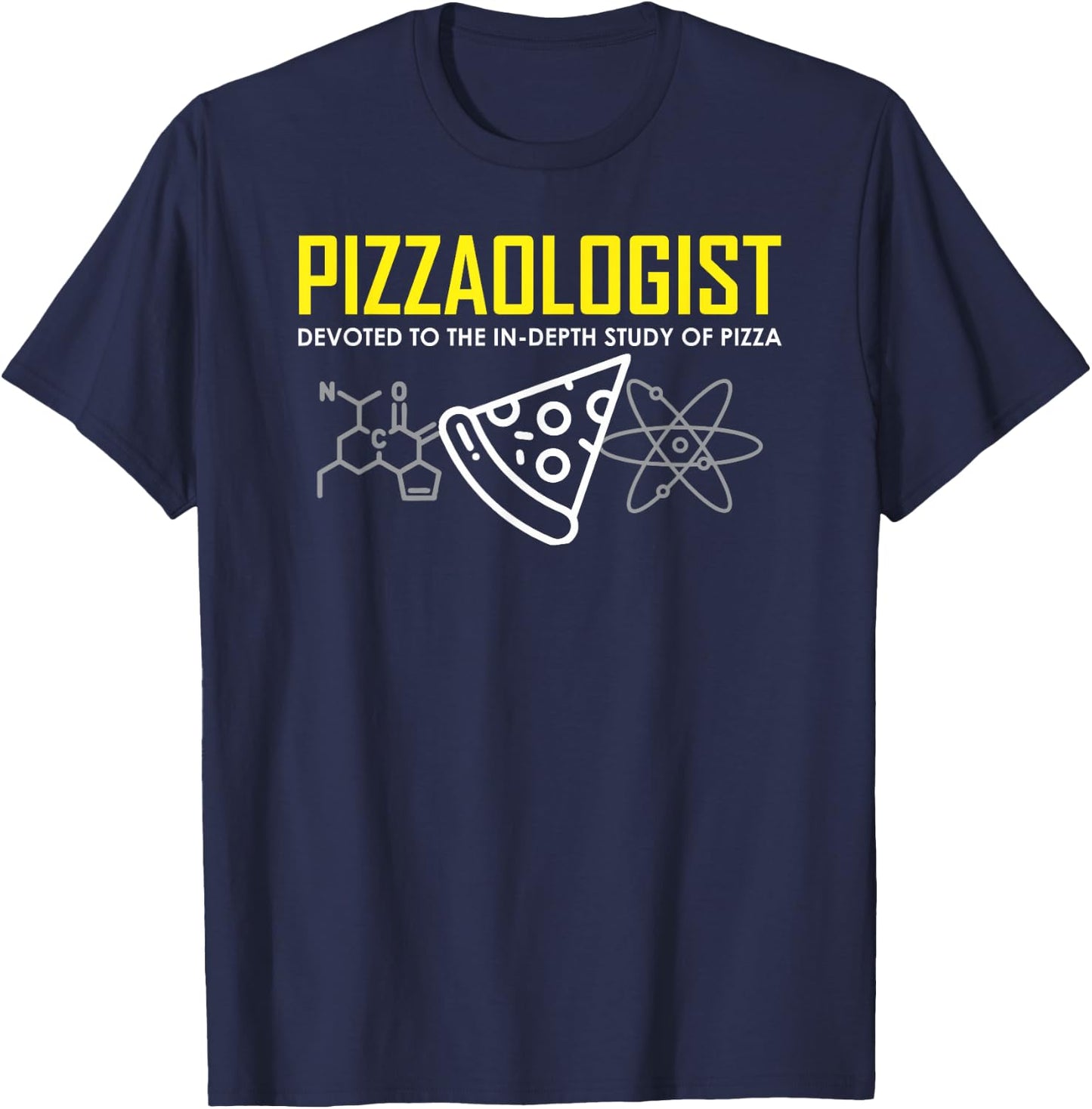 Pizzaologist study of pizza funny pizza for kids men women T-Shirt - T-Shirt | Navy
