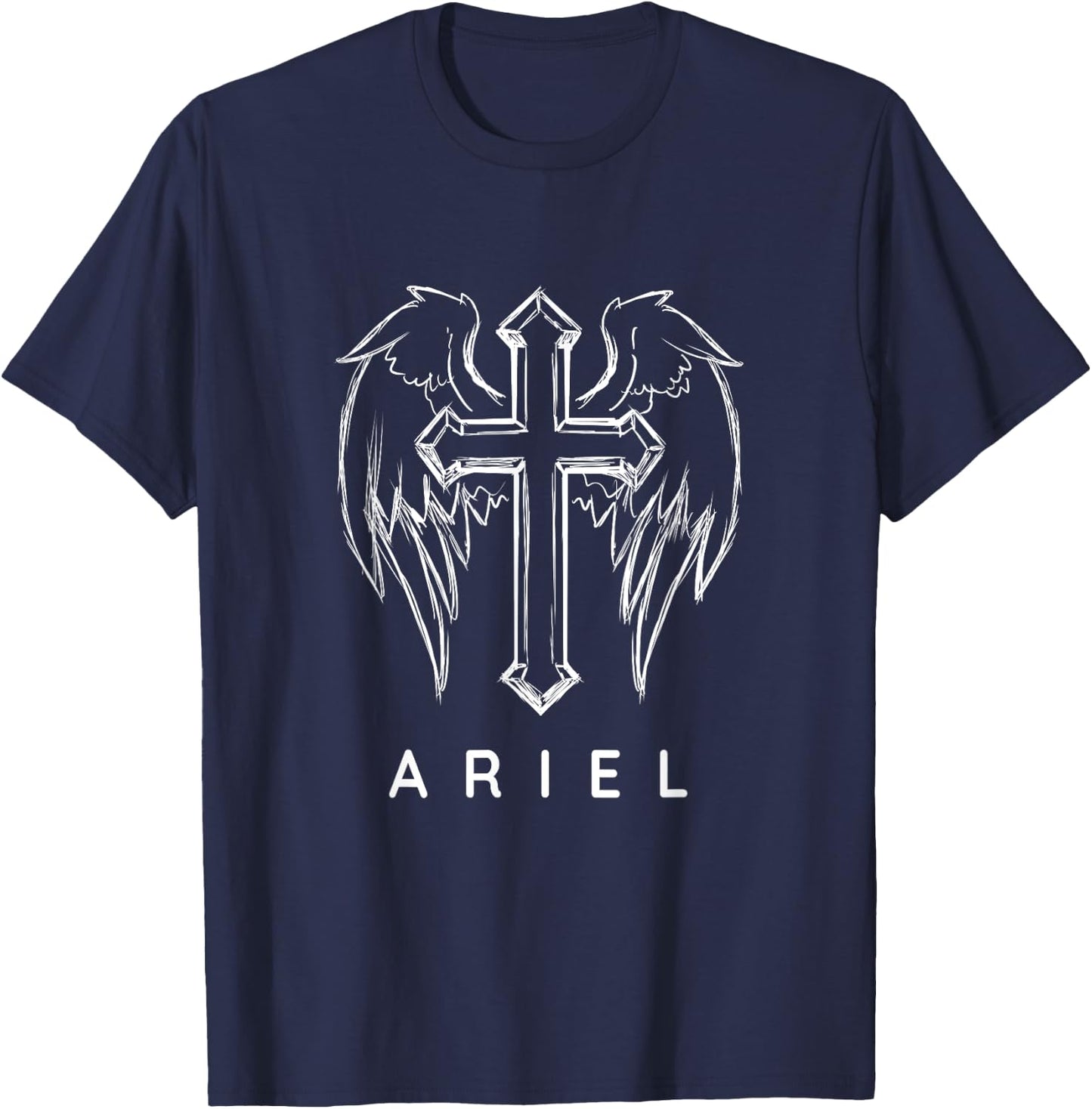 Ariel the Archangel Traditional Christians Catholic Prayer T-Shirt - T-Shirt | Navy
