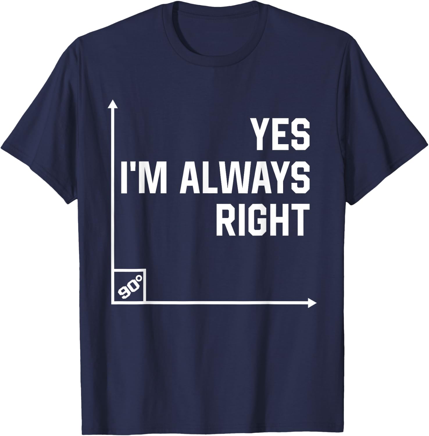 Math Teacher Gifts, Yes I Am Always Right Mathematics T-Shirt - T-Shirt | Navy