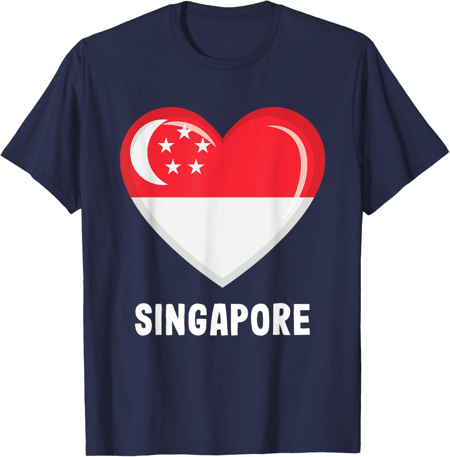 Singapore Singapore Flag T-Shirt - T-Shirt | Navy