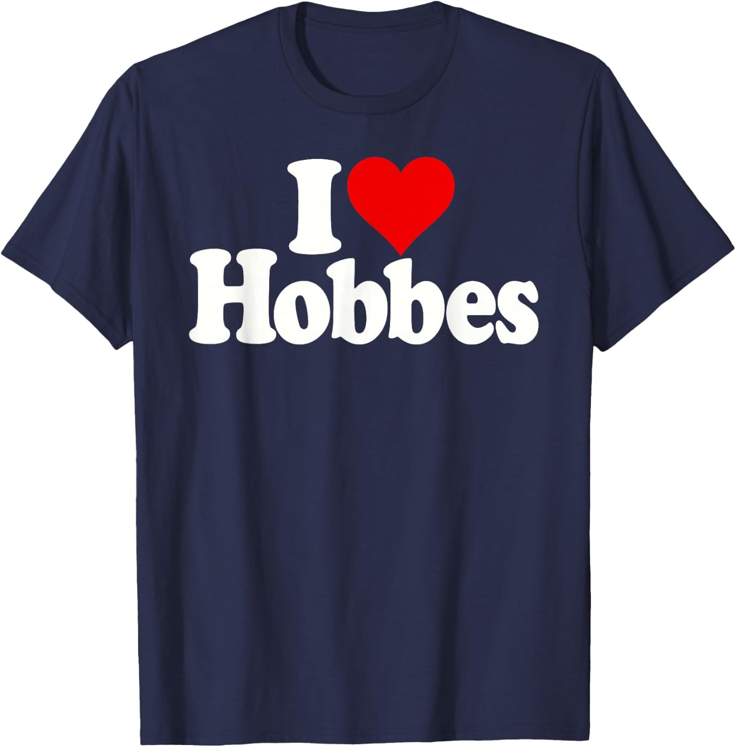 I Love Heart Hobbes T-Shirt - T-Shirt | Navy