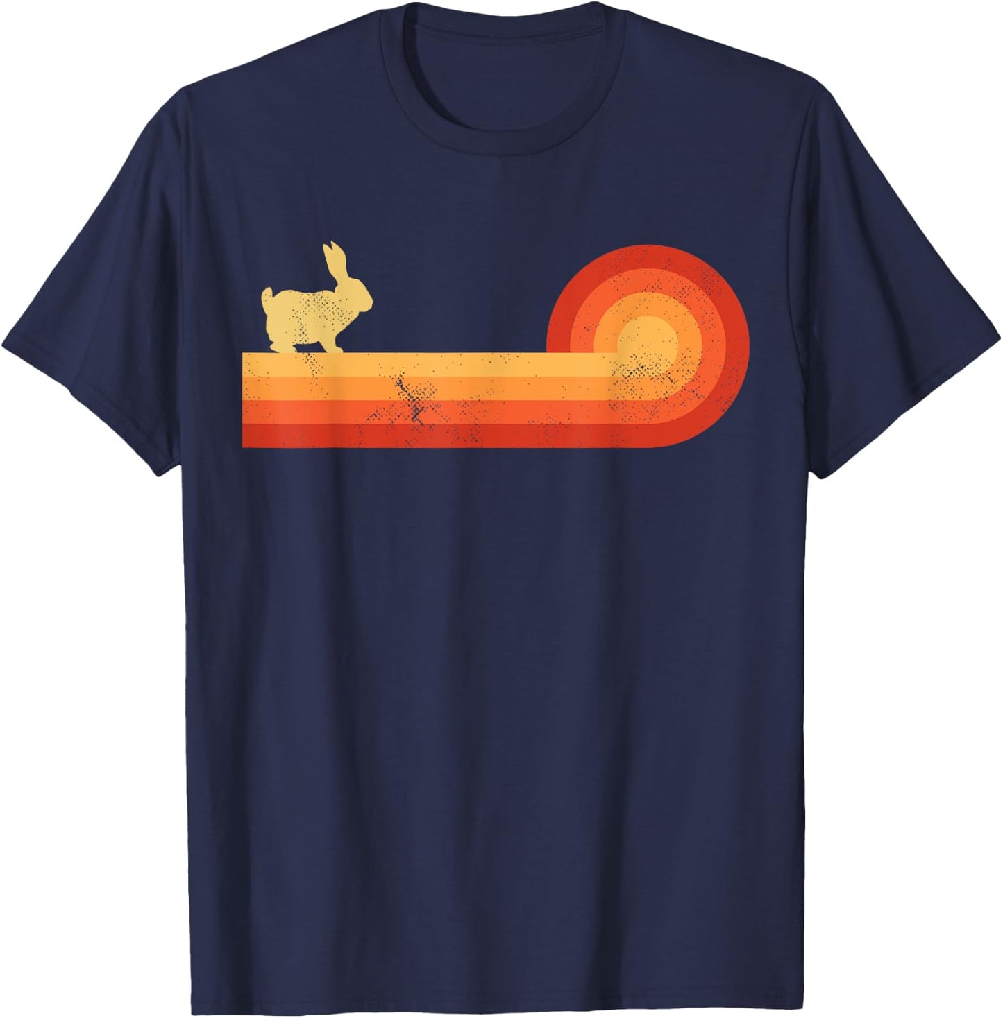 Bunny Retro Vintage Style 60s 70s Men Women Gifts Rabbit T-Shirt - T-Shirt | Navy