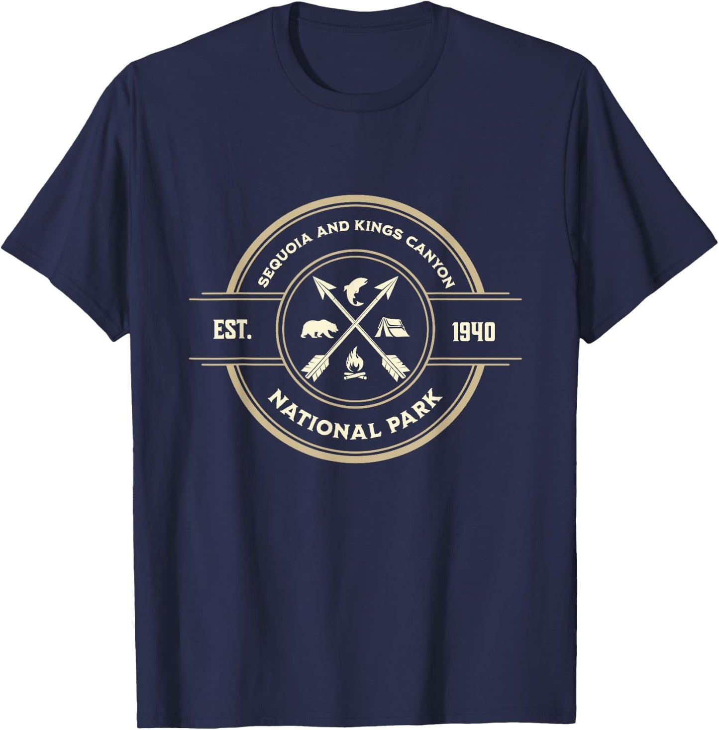 Sequoia and Kings Canyon National Park Adventure Nature T-Shirt - T-Shirt | Navy