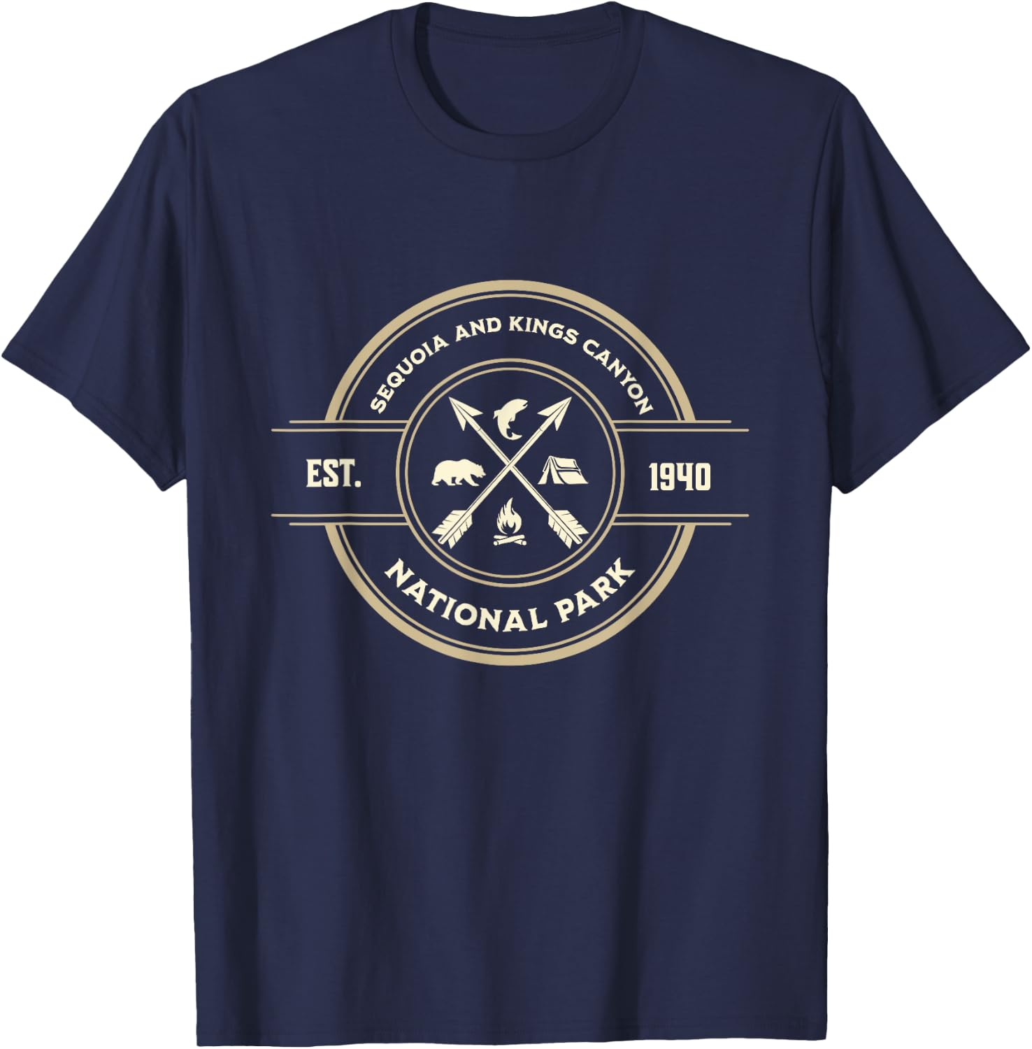 Sequoia and Kings Canyon National Park Adventure Nature T-Shirt - T-Shirt | Navy