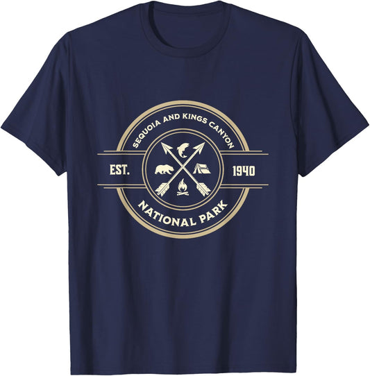 Sequoia and Kings Canyon National Park Adventure Nature T-Shirt - T-Shirt | Navy