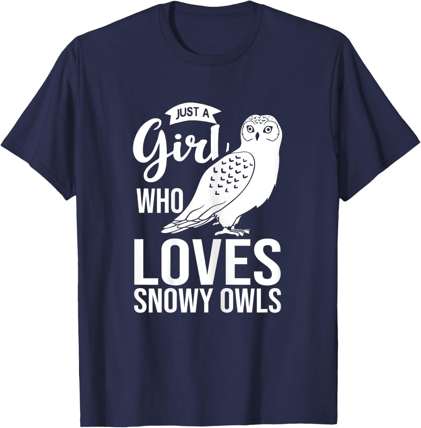 Snowy Owl Bird Animal T-Shirt - T-Shirt | Navy