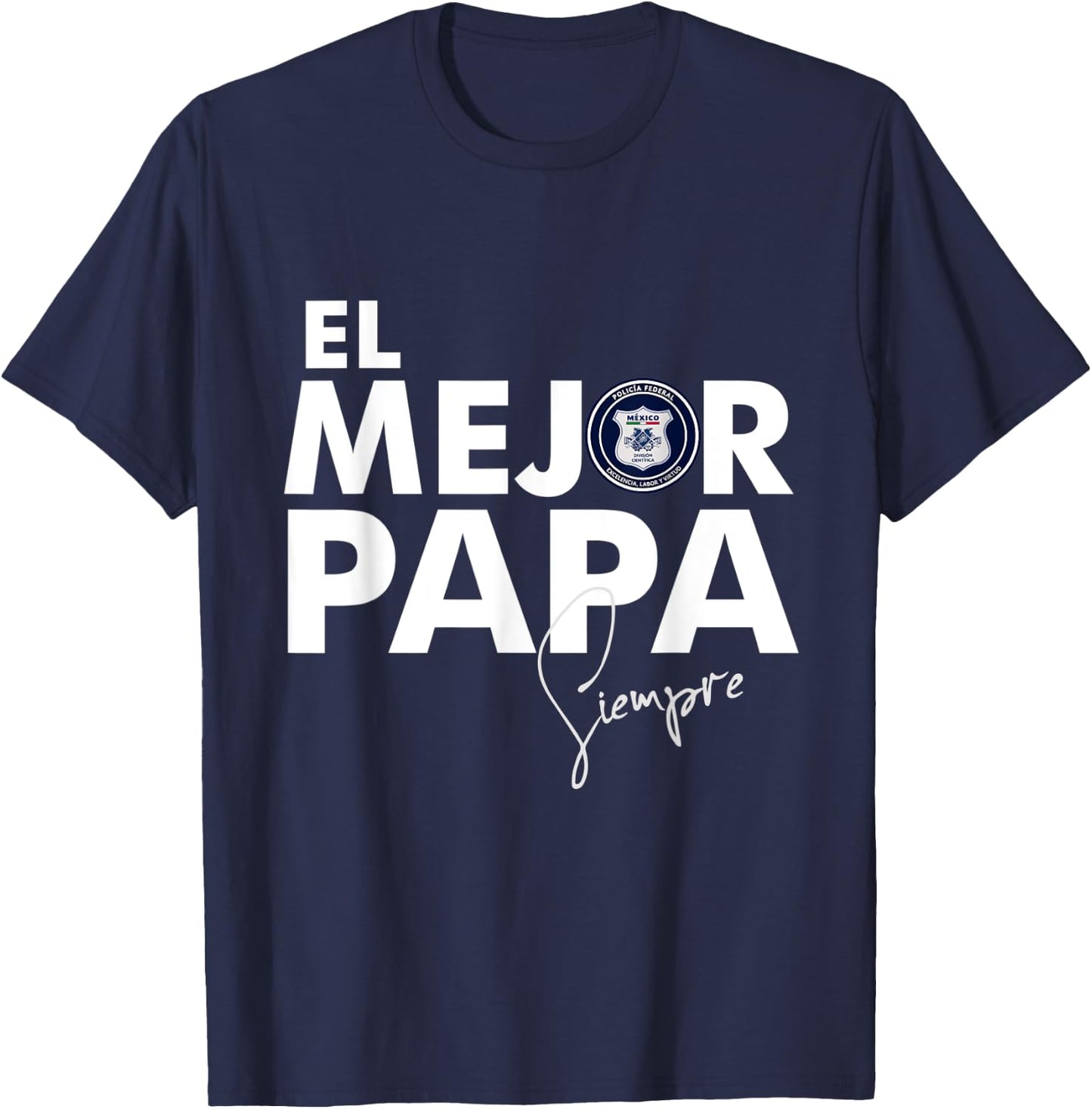 Policia Federal Mexico Police T-Shirt - T-Shirt | Navy
