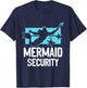 Mermaid Security - Merman Mermaid Party Swimming Sea Waves T-Shirt - T-Shirt | Navy