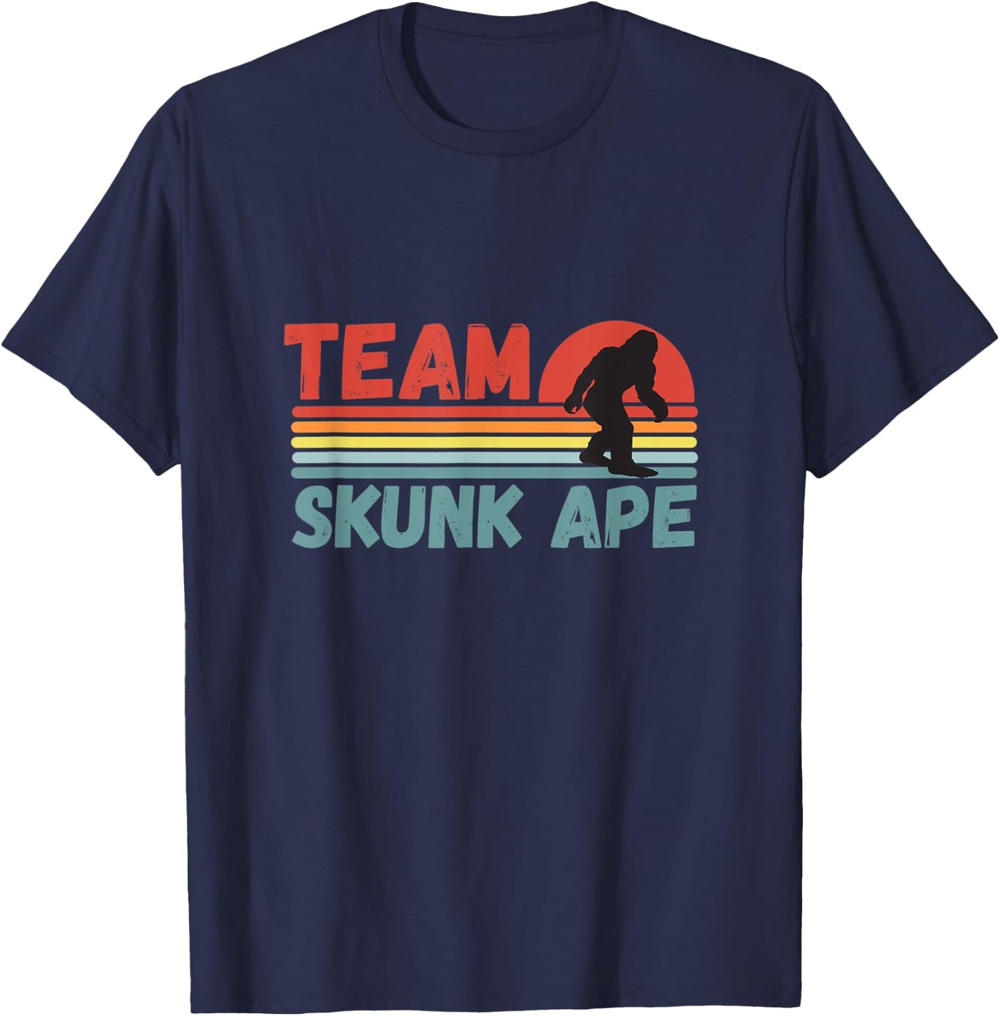 Funny Bigfoot Shirt Team Skunk Ape T-Shirt - T-Shirt | Navy