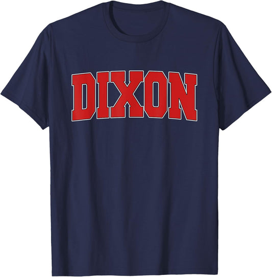 DIXON CA CALIFORNIA Varsity Style USA Vintage Sports T-Shirt - T-Shirt | Navy
