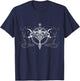 Cat Luna Moth Moon Dark Academia Aesthetic Occult Women T-Shirt - T-Shirt | Navy