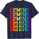 Team Gemini June Girl Horoscope Gemini May King Rainbow T-Shirt - T-Shirt | Navy