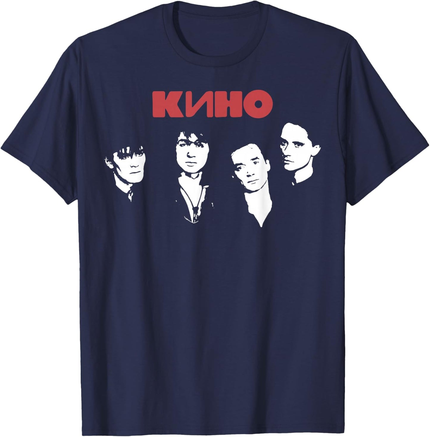 Wiktor Zoi Rock Musician Russia Cinema USSR T-Shirt - T-Shirt | Navy