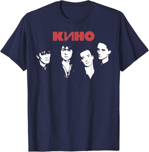 Wiktor Zoi Rock Musician Russia Cinema USSR T-Shirt - T-Shirt | Navy