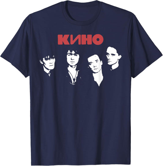 Wiktor Zoi Rock Musician Russia Cinema USSR T-Shirt - T-Shirt | Navy