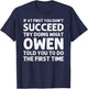 OWEN Gift Name Personalized Birthday Funny Christmas Joke T-Shirt - T-Shirt | Navy