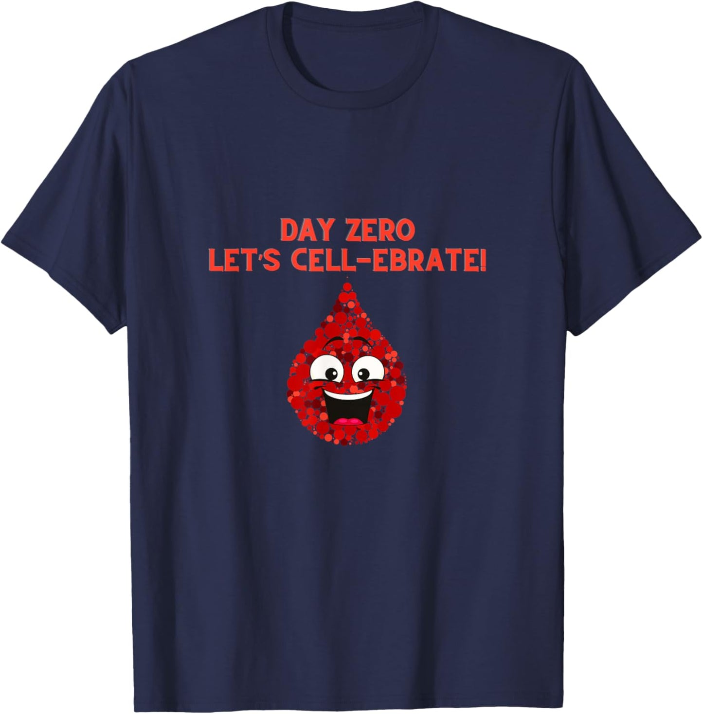 Bone Marrow Transplant Day-Zero Cancer Fighter Tops & Gear T-Shirt - T-Shirt | Navy