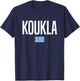 Greek Phrases Gifts Co. Koukla in Greek Greece - -Adults, Black, Small, Short Sleeve, Crew Collar, Modern, Quick Dry, Spring T-Shirt - T-Shirt | Navy