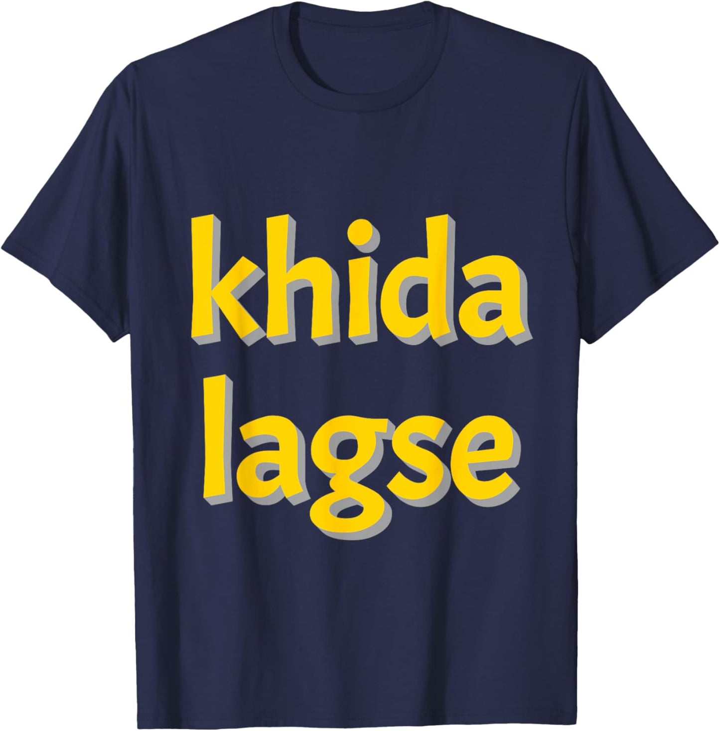 Khida lagse Bengali Funny Saying T-Shirt - T-Shirt | Navy