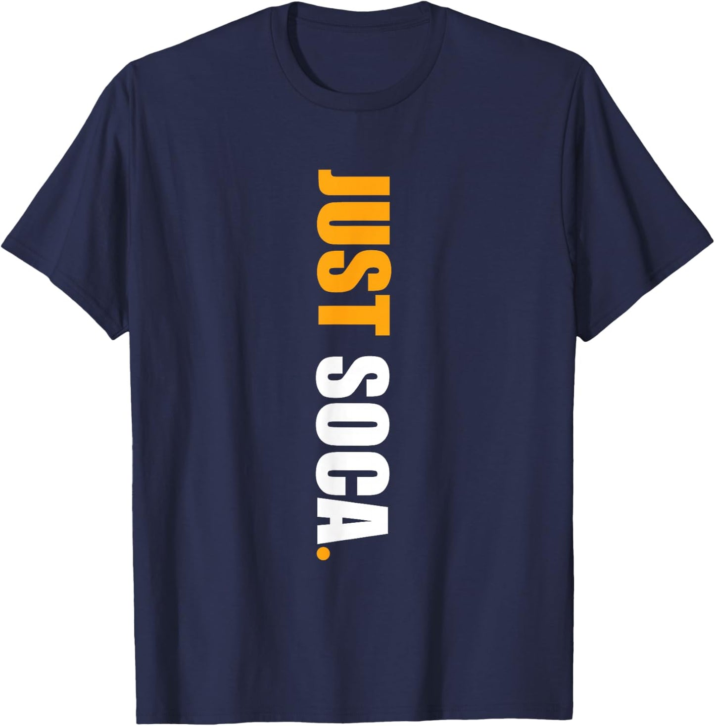 Just Soca - Vertical Solid Print T-Shirt - T-Shirt | Navy