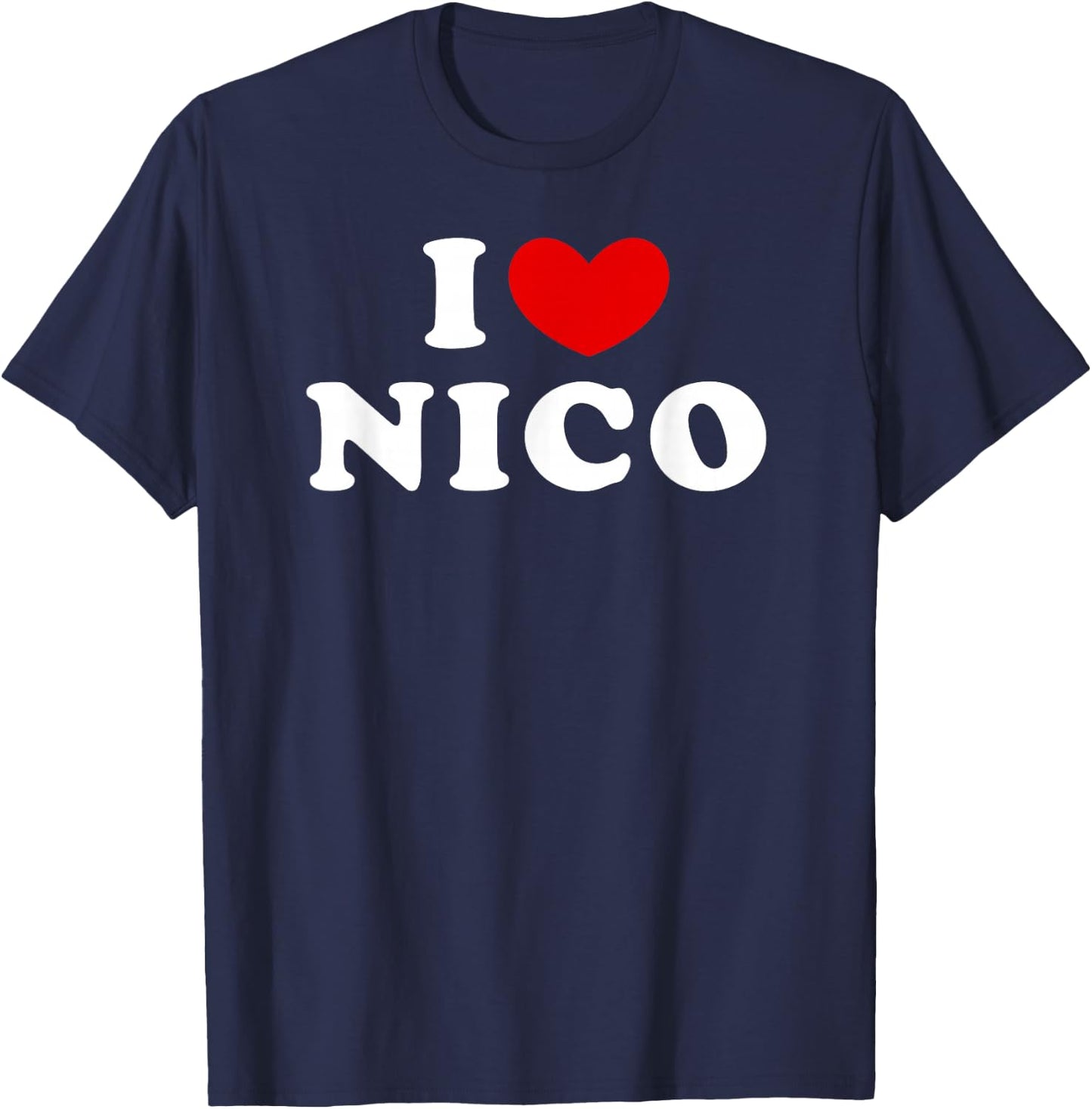 I Love Nico, I Love Nico T-Shirt - T-Shirt | Navy