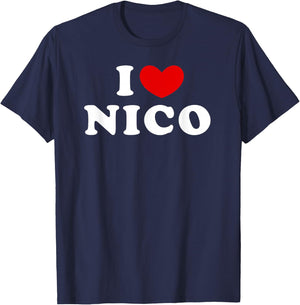 I Love Nico, I Love Nico T-Shirt - T-Shirt | Navy