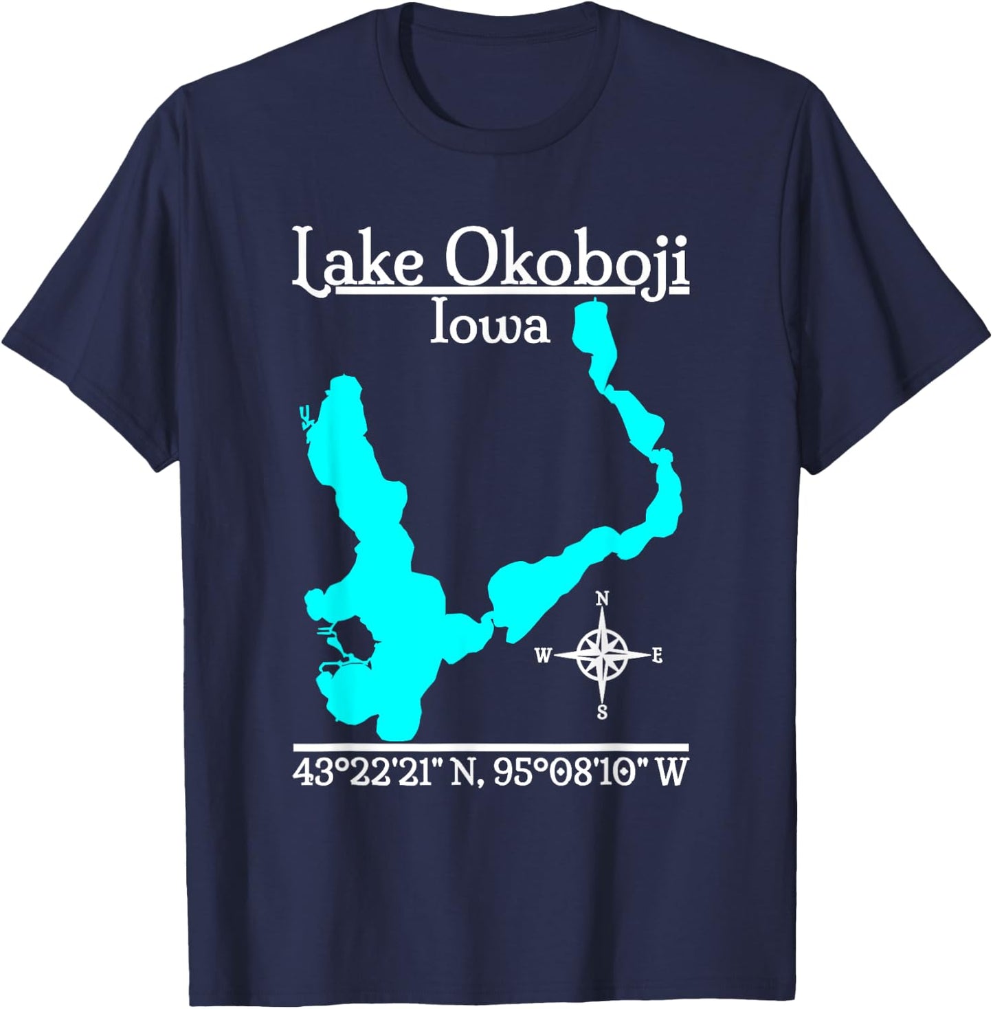 Lake Okoboji - Iowa T-Shirt - T-Shirt | Navy