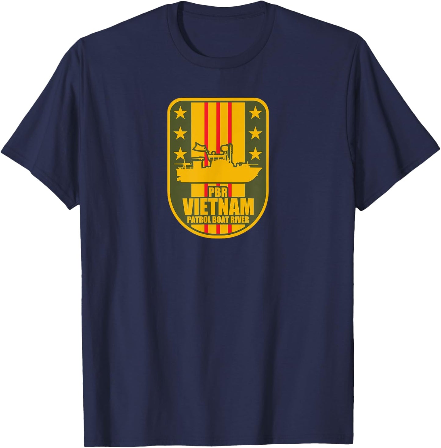 PBR Patrol Boat River Vietnam Patch T-Shirt - T-Shirt | Navy