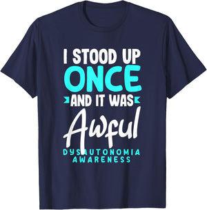 Dysautonomia POTS Awareness Month Apparel & Gifts Funny POTS Warrior POTS Dysautonomia Awareness T-Shirt - T-Shirt | Navy
