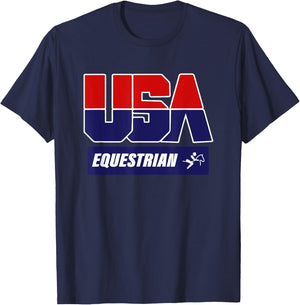 Equestrian Sports, Love of Horses, 2021 USA Team T-Shirt - T-Shirt | Navy
