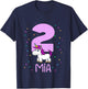 Kids I am 2 years and my name is Mia T-Shirt - T-Shirt | Navy
