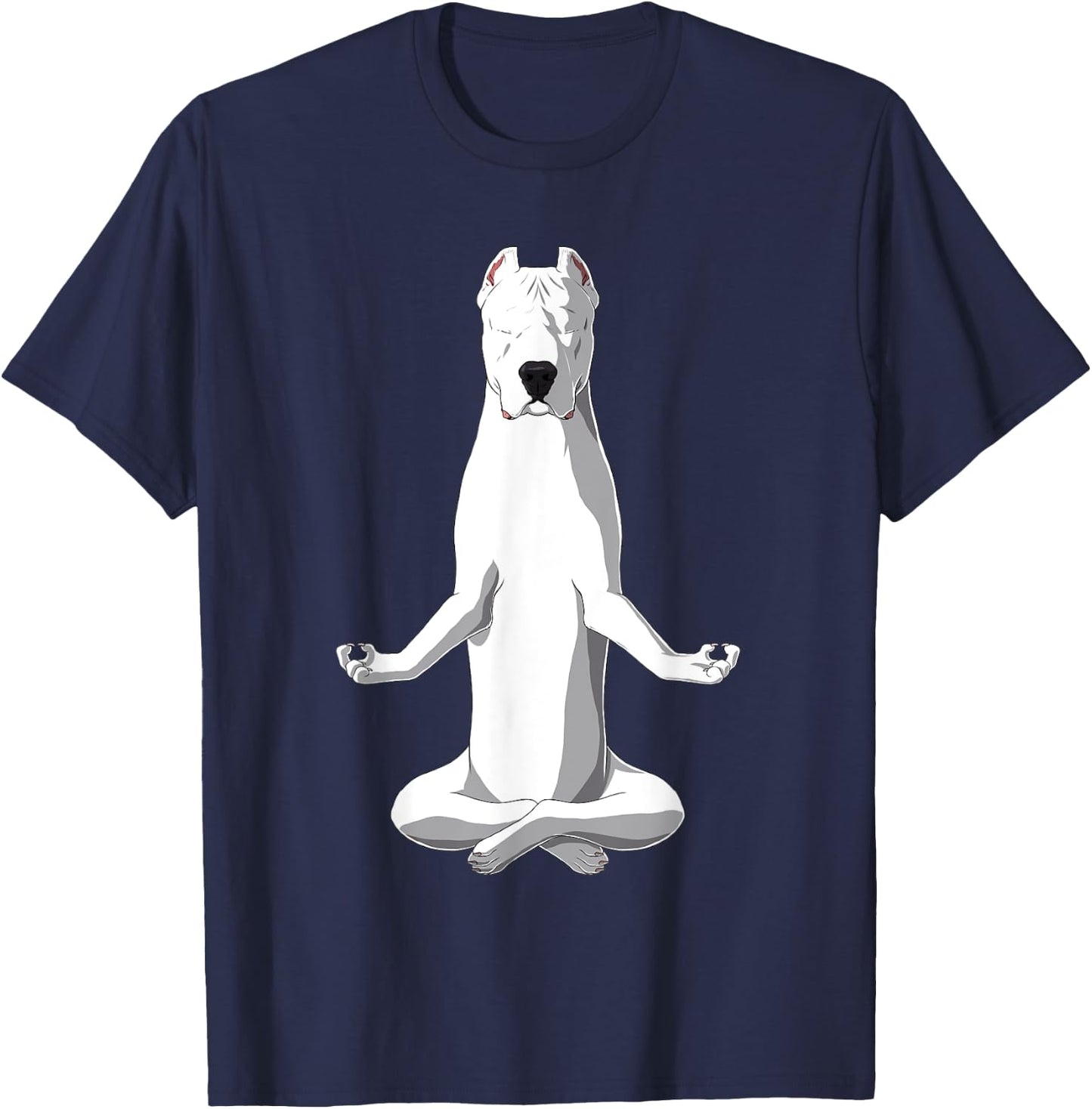 Yoga Dog Dogo Argentino Women T-Shirt - T-Shirt | Navy