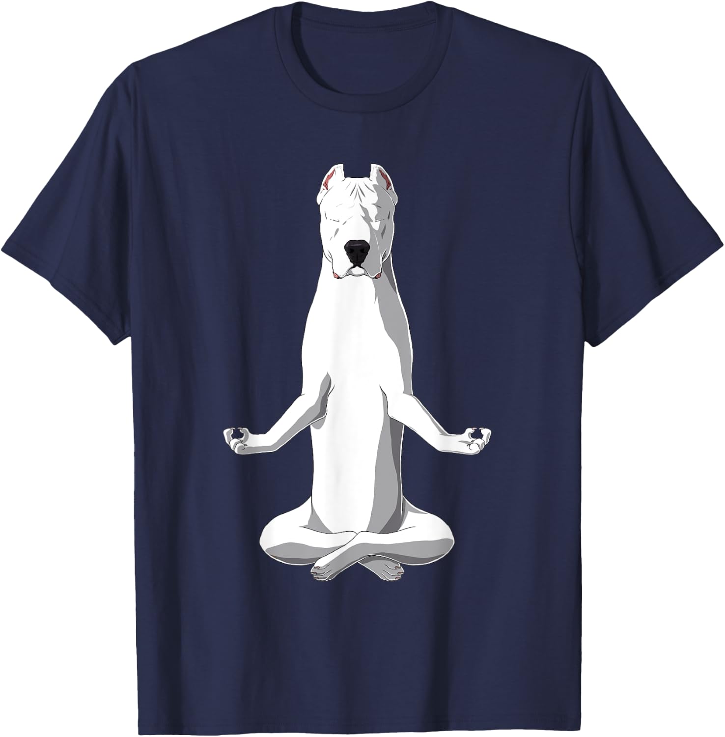 Yoga Dog Dogo Argentino Women T-Shirt - T-Shirt | Navy