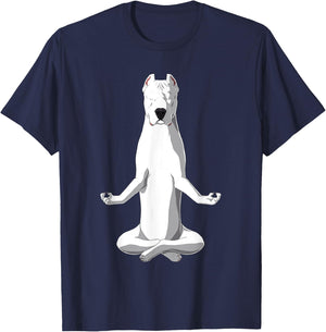 Yoga Dog Dogo Argentino Women T-Shirt - T-Shirt | Navy