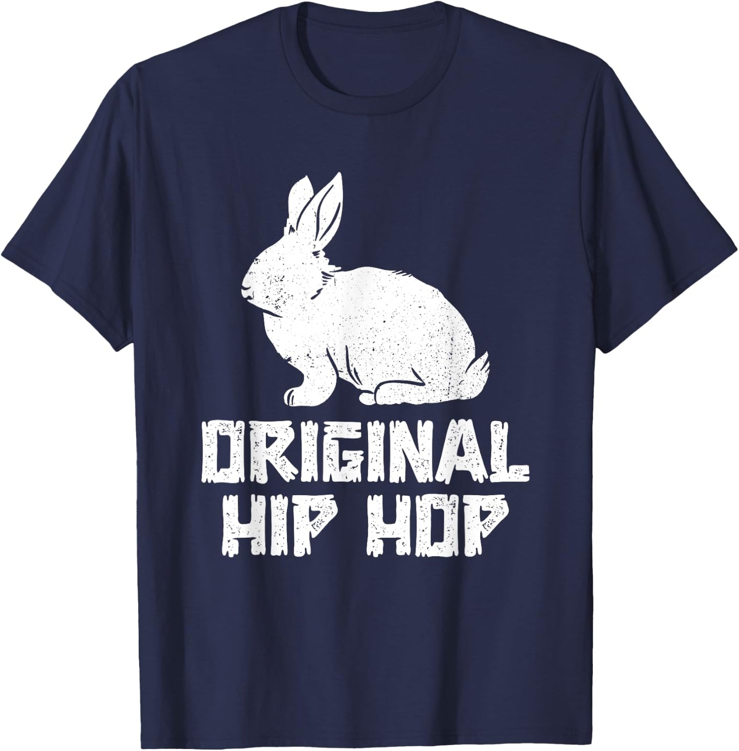 Original Hip Hop Bunny Easter Day Vintage T-Shirt - T-Shirt | Navy