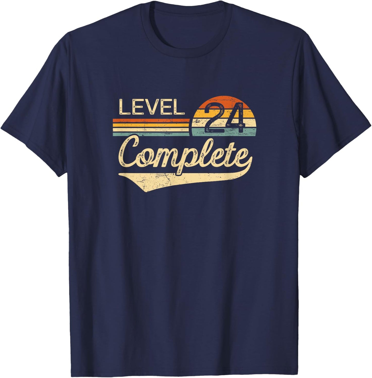 Level 24 Complete Vintage 24th Wedding Anniversary T-Shirt - T-Shirt | Navy