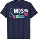 MDS Nurse Heart Stethoscope T-Shirt - T-Shirt | Navy