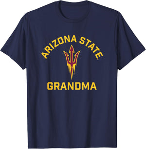 Arizona State University Sun Devils Arched Grandma T-Shirt - T-Shirt | Navy