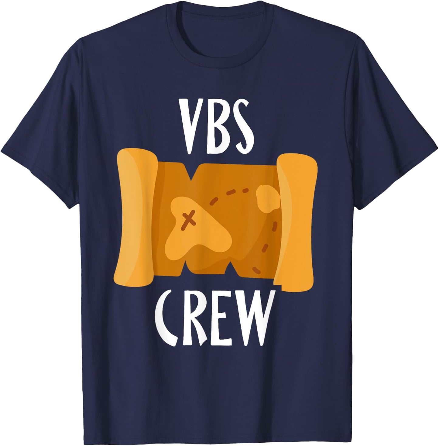 I Love VBS 2024 Crew Vacation Bible School Treasure Map T-Shirt - T-Shirt | Navy